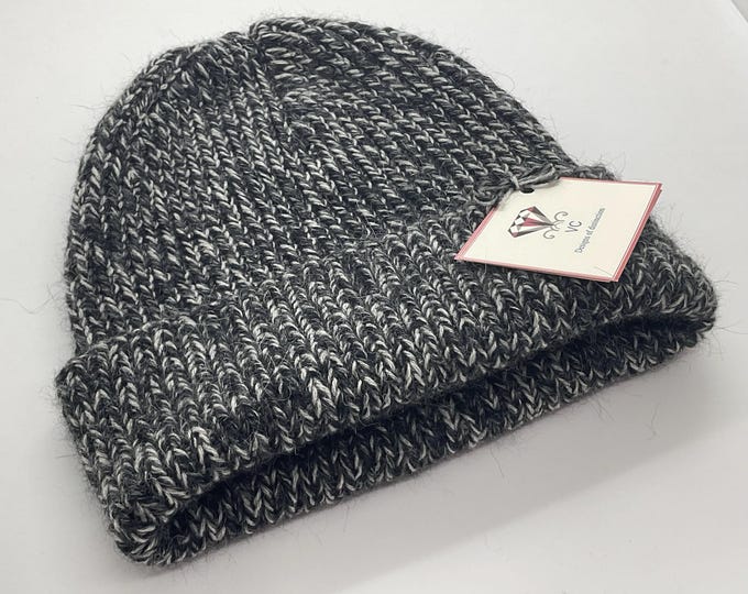 Unisex alpaca and cashmere hat, unisex beanie hat, mens alpaca beanie, ladies beanie hat, alpaca hat, cashmere hat, blue knitted hat