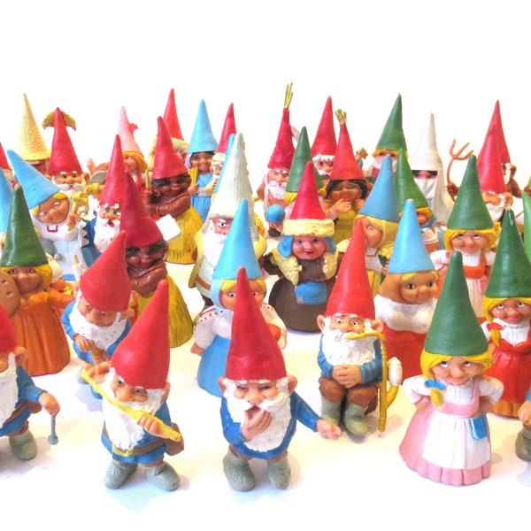 David the Gnome figures - BrB Startoys - Rien Poortvliet - Pvc Gnome figurines - Pocket Gnomes #8A3G47K3