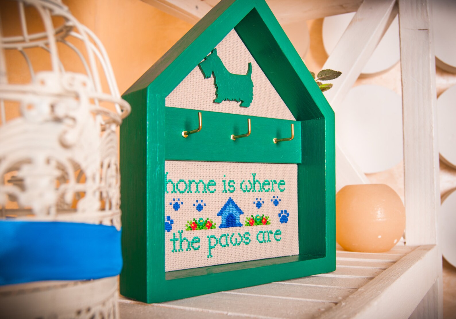 Key Holder Dog Paws Key Hanger Home Decor Wall Mount Etsy