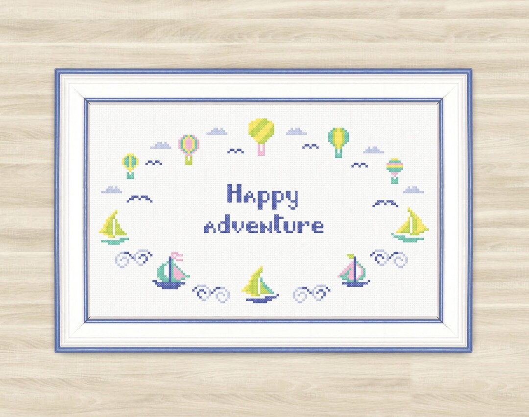 Buy 2 Get 1 Free Happy Adventure Cross Stitch Pattern PDF - Etsy