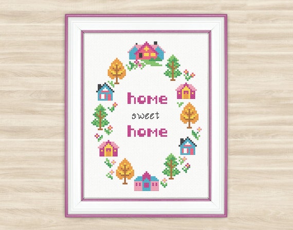 Free Charts Cross Stitch Home Sweet Home