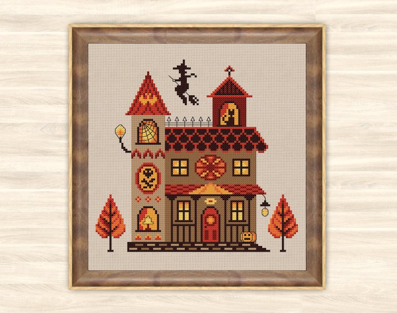 Buy 2 Get 1 Free Witch House Cross Stitch Pattern Scary Home Etsy