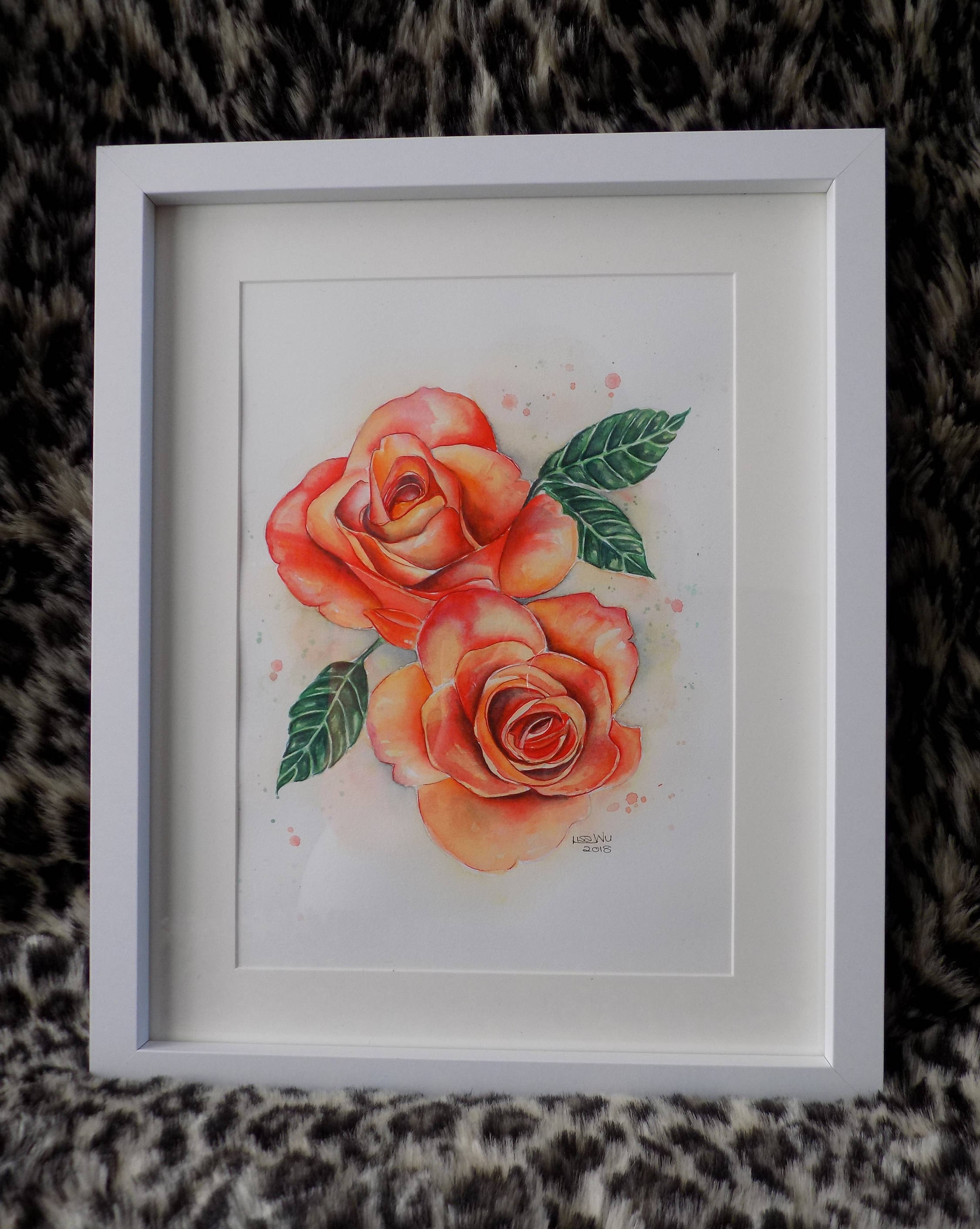 Original Orange Roses Watercolour Painting orange - Etsy UK