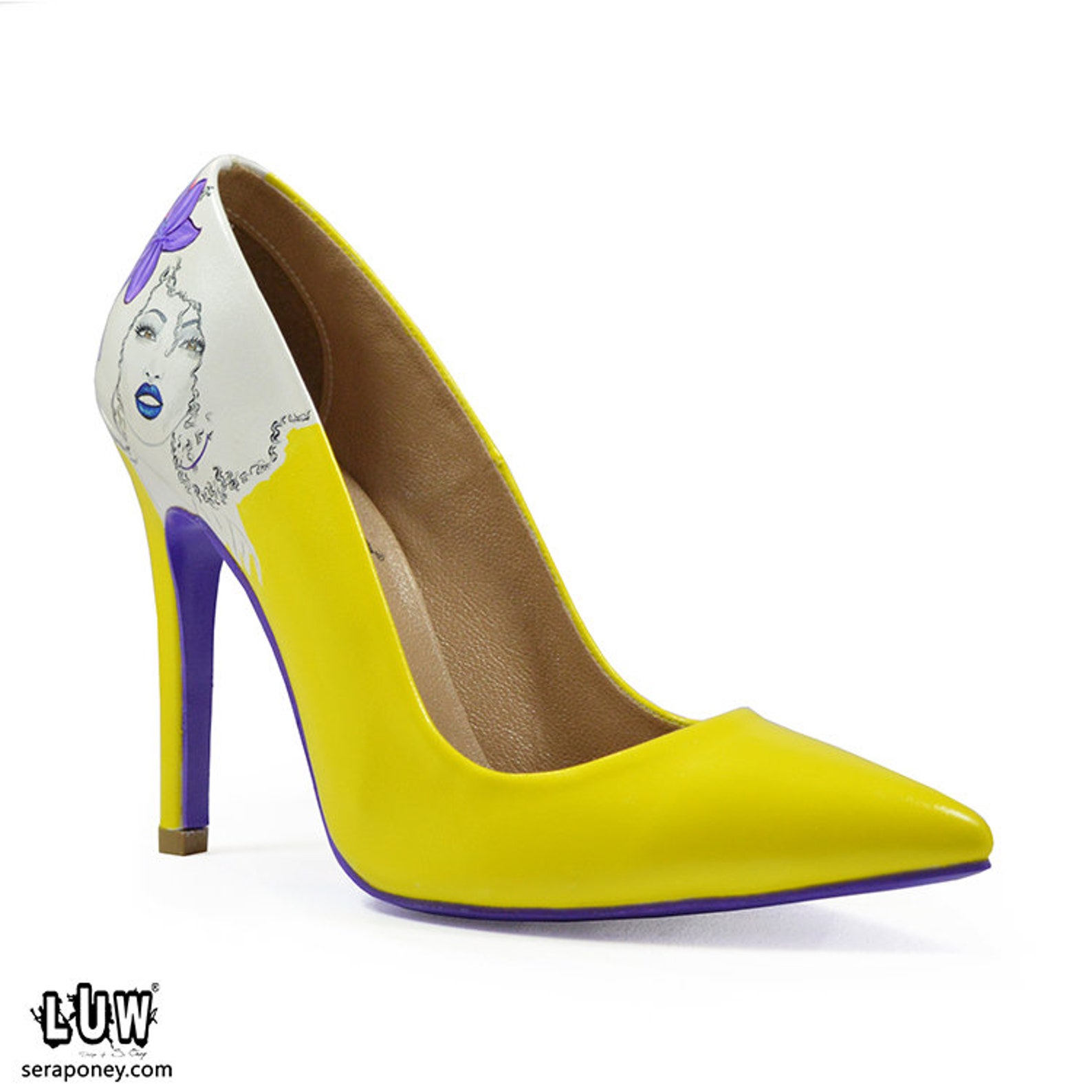 LILY Stiletto colorful heels stiletto hand painted shoes Etsy