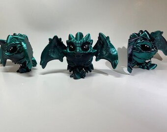 Cute Dragonling Figurine | 3D Printed Fantasy Dragon Decoration | Whimsical Home Decor | Desk Art | Gift for Dragon Lovers