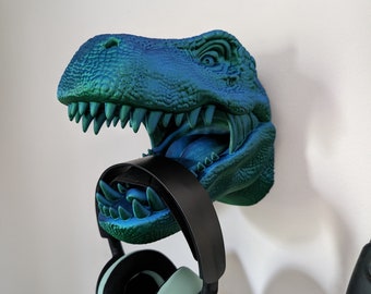 T-rex Dinosaur Headphone stand wall mounted