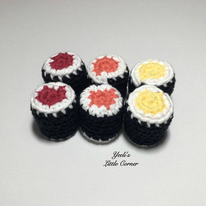 Sushi rolls catnip toys cotton yarn cat toys food cat toys Etsy