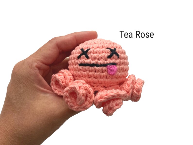 Voodoo octopus pincushion, dead zombie octopus, pin cushion, Halloween novelty, small octopus, seamstress gift, 1 octopus Tea Rose