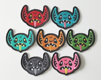 Level 1 Goblin - embroidered patch / small filler patch for jackets / trash goblin / RPG patch / boardgame patch / green goblin head /