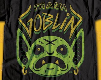 Trash Goblin - gaming t-shirt / game night shirt / RPG Boardgame / Tabletop tee / Chaos Goblin / Loot Goblincore shirt / Gamer top