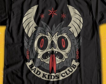 Bad Kids Club - Krampus t-shirt / Merry Krampus / Christmas Horror shirt / folklore tshirt / Gothmas shirt / Hail Santa shirt