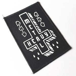 Saviour - Heavy Metal Music Patch - Inverted cross / Crucifix patch / sew on music patch / iron on gothic patch / Metal jacket patch / 666