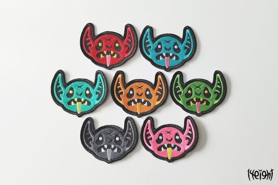 Level 1 Goblin - embroidered patch / small filler patch for jackets / trash goblin / RPG patch / boardgame patch / green goblin head /