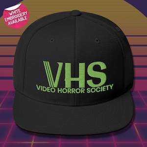 Video Horror Society (VHS) Snapback - Retro baseball cap / Blockbuster trucker hat / 1980s fan