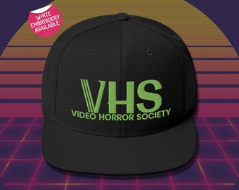 Video Horror Society (VHS) Snapback - Retro baseball cap / Blockbuster trucker hat / 1980s fan