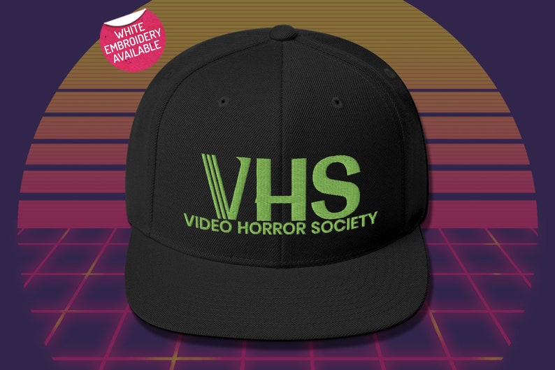 Video Horror Society (VHS) Snapback - Retro baseball cap / Blockbuster trucker hat / 1980s fan image 1