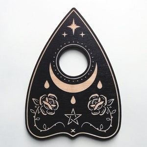 Blessed - Laser Engraved Planchette Woodcut / Horror gift / Goth decor / Gothic wall hanging / Spirit board / Witch / Witchcraft / Magic