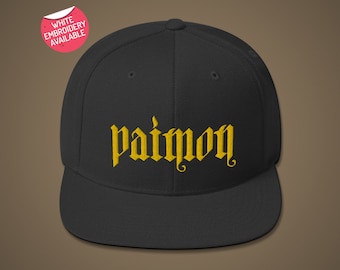 Paimon snapback cap - Embroidered horror hat / Hereditary gift / Demon / Hail Paimon / Midsommar / trucker / baseball