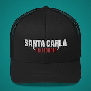 Santa Carla Trucker Hat - Embroidered horror hat / California / Vampire Bat / Snapback / baseball cap / Goth headwear / 80s VHS movie