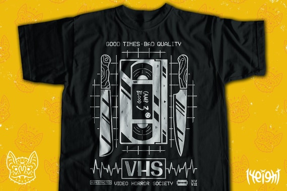 Good Times - VHS video horror t-shirt  / Horror movie t-shirt / Retro horror film shirt / Blockbuster t-shirt / Video Rental / Betamax