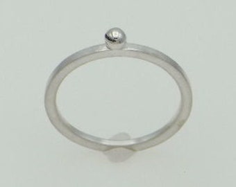 smile ball pico ring_3 rough Ver. (s_m-R.50) / stackable sterling silver jewelry petit one-point simple stack ring