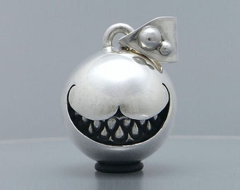 Chat du Cheshire LL_P (s_m-P.44) / seul pendentif sans chaîne, bijoux pour gros chat en argent sterling