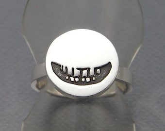 Stempel Ring 2_L (s_m-R.13) / Stapelbarer Sterling Silber Schmuck / Stacking Ring