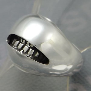 Smile Ball Ring_7 (s_m-R.15) / Unik ring med smycken i sterlingsilver, smycken utan smycken