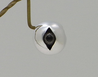 stare ball S_P4 (s_m-P.78) / only pendant top without a chain sterling silver jewelry unique glass chasing eye