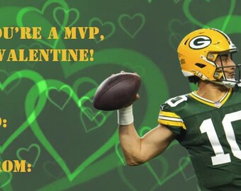 Paquete infantil de San Valentín para el aula con descarga instantánea digital de Packers para el Día de San Valentín