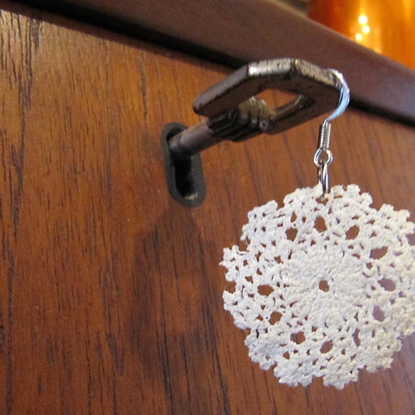 Vintage doily earrings