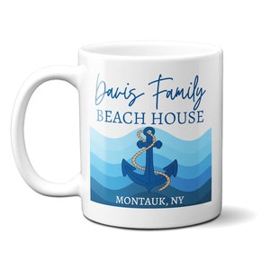 Personalized Beach House Mug | Custom Beach House Mug | Personalized Beach Mug | Personalized Vacation | Beach Coffee | 11 oz or 15 oz Mug