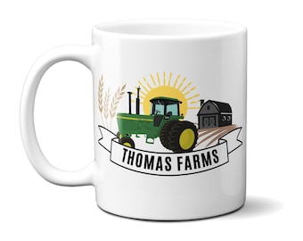 Personalized Tractor Mug | Personalized Tractor Gift | Personalized Farmer Gift | Custom Tractor Gift | Classic Tractor Mug | 11 or 15 oz