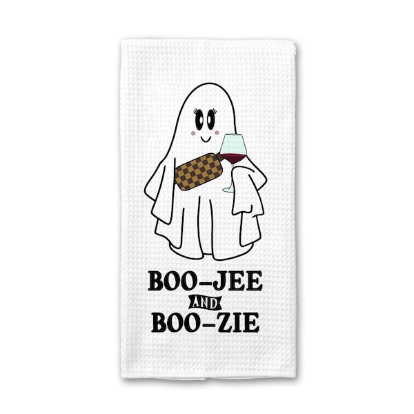 Halloween Ghost Kitchen Towel | Boo-Jee Ghost Tea Towel | Funny Gift Kitchen Towel | Funny Tea Towel | Pop Culture Towel | Halloween Hostess