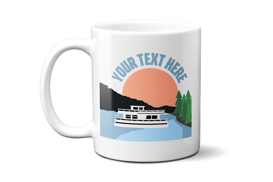 Personalized Houseboat Mug Custom Houseboat Mug Etsy