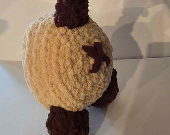 Peluche de trasero de gato hecho a mano a crochet