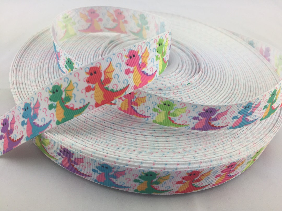 Dragon Grosgrain Ribbons, Creature Ribbons, Available in 7/8 - Etsy