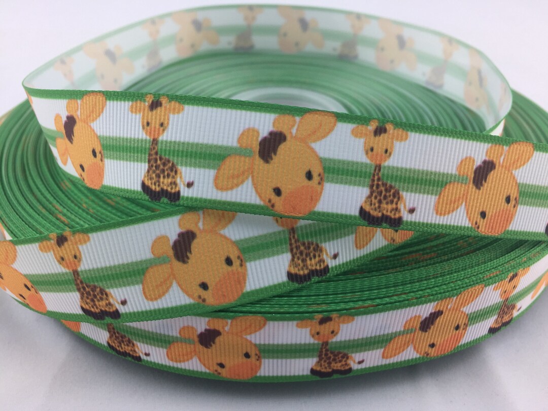 Gitaffe Ribbon Giraffe Grosgrain Ribbons, Giraffe Ribbons. Available in 7/8 or 5/8 - Etsy