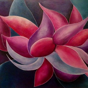 Lotos, Acrylic Painting