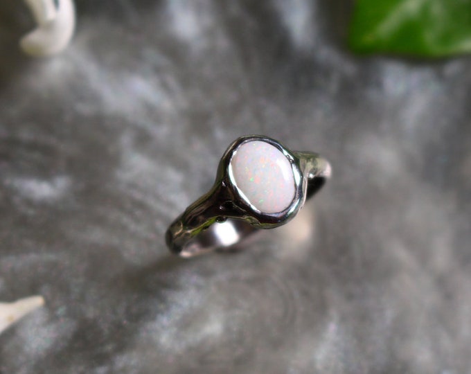 Sterling Silver and Coober Pedy Opal Ring