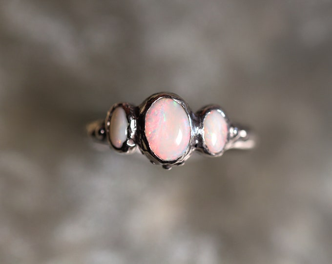 Lightning Ridge Opal and Sterling Silver Ring