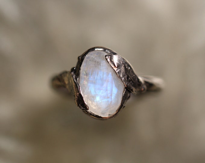 Moonstone and Sterling Silver Ring