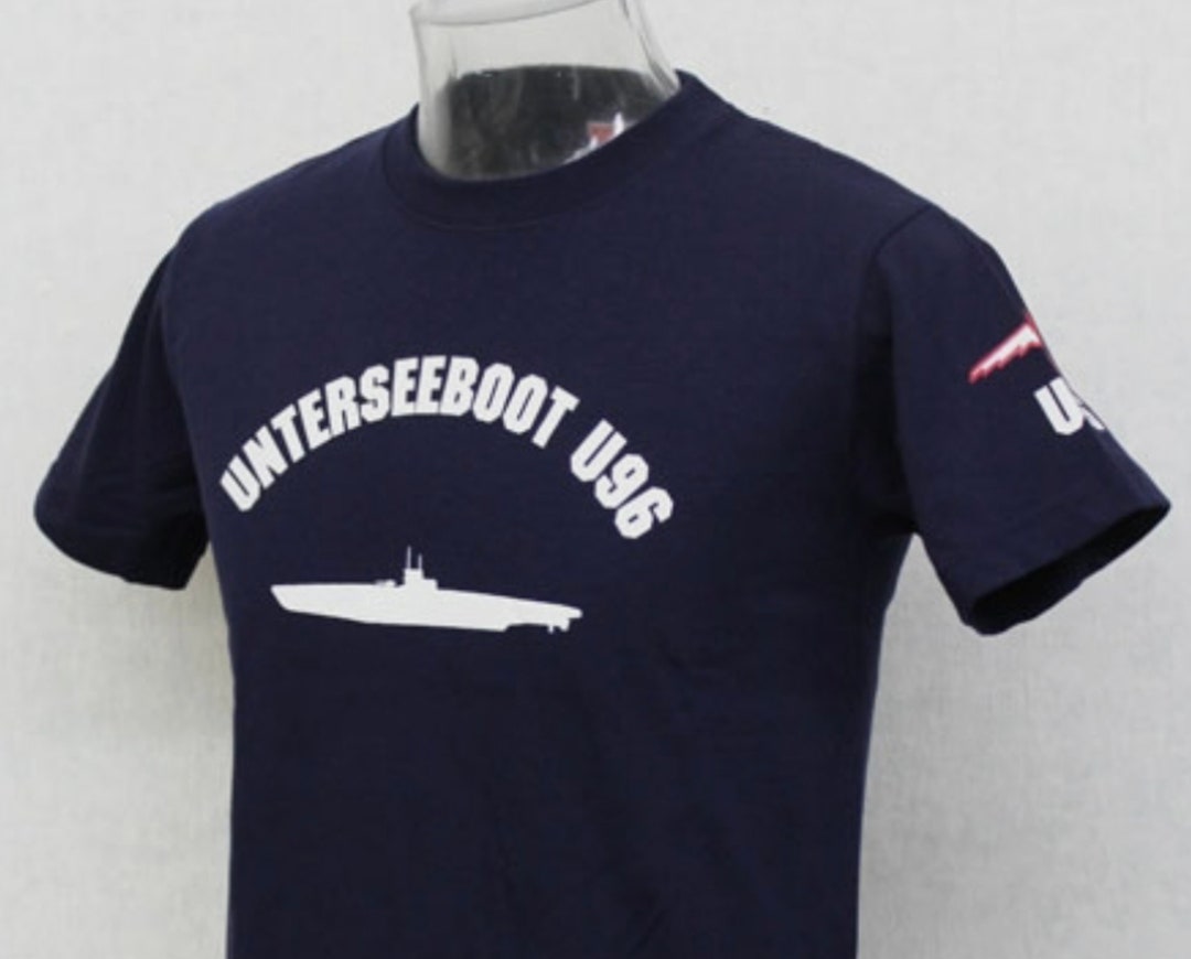 WWII German U-boat Submarine Unterseeboot Blue T Shirt