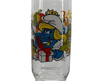Pitufos Pitufina 1983 Vaso para beber Peyo Wallace Berrie & Co 2369