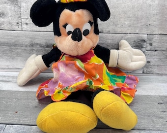 Minnie Mouse Hawaiian Dress Plush Hand Puppet 3146