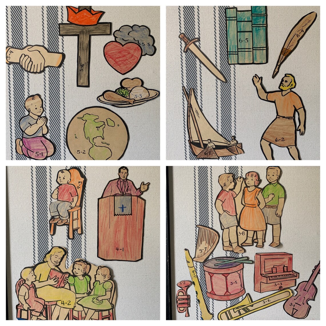 Vintage Flannelgraph Set 10 Bible Stories 1950s or 1960s - Etsy