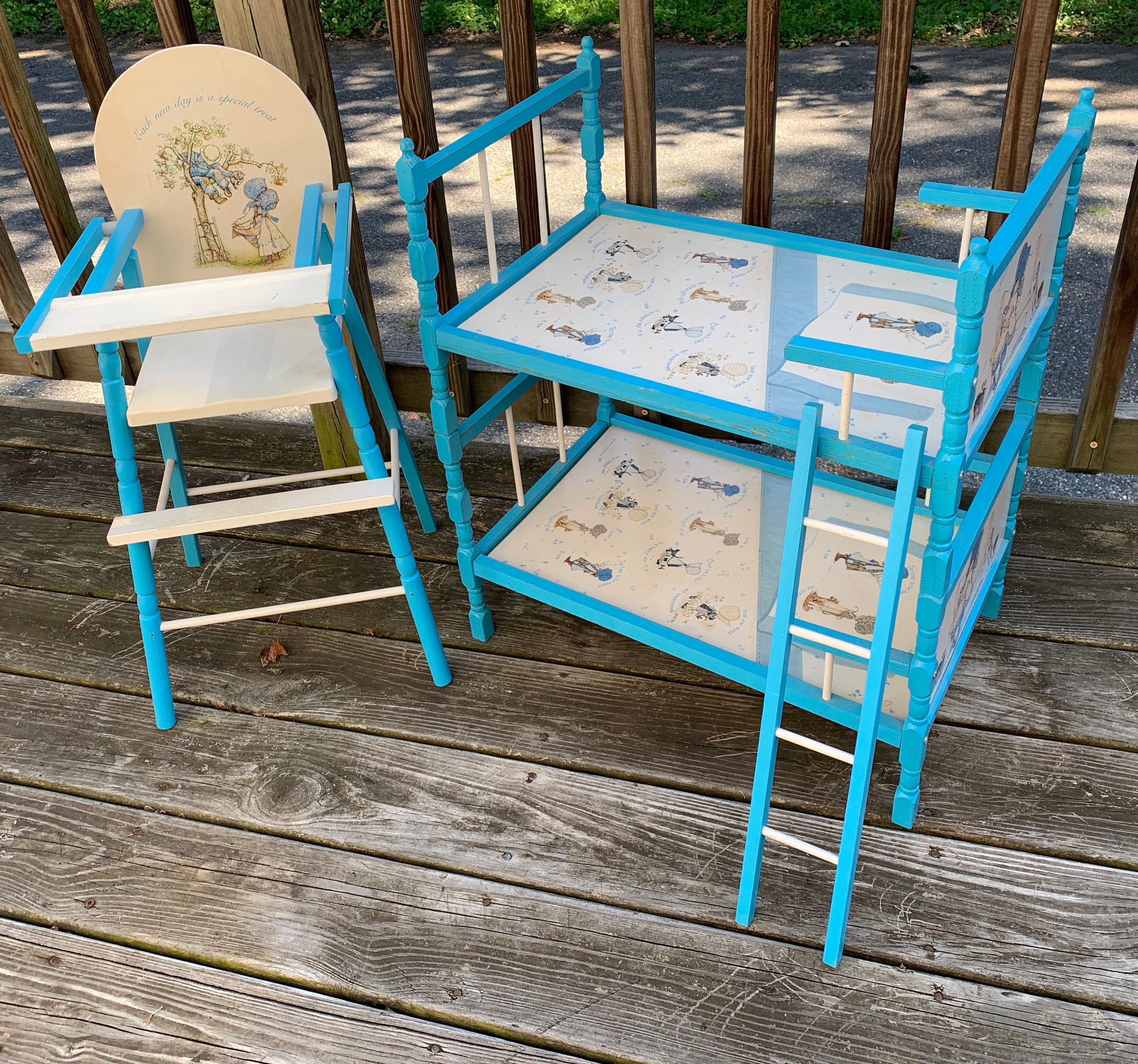 Holly Hobbie Vintage Wooden Doll Bunk Beds With Ladder and Etsy