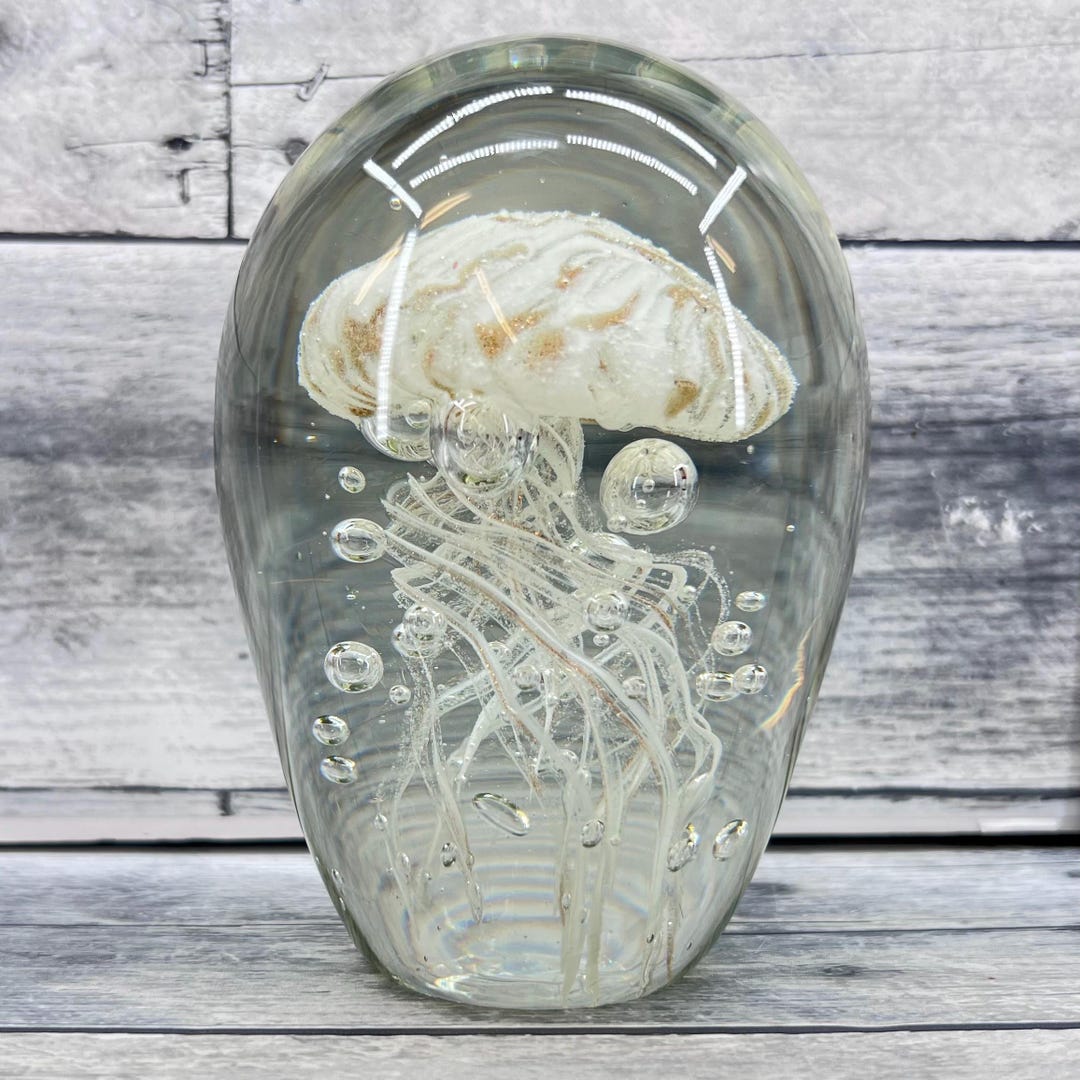 Art Glass 5 Inch Jellyfish Paperweight 3050 - Etsy
