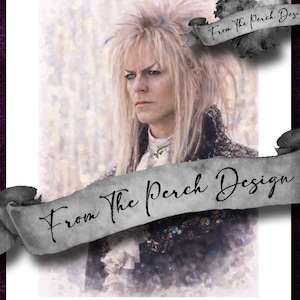 The Goblin King - Labyrinth - Watercolor Portrait Giclee Print - 5"x7" Frameable Fine Art Print