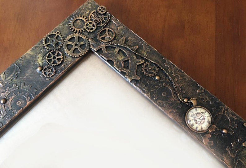 Steampunk Picture Frame 16x20 Steampunk Picture Frame 16x20 Photo Gift Bronze